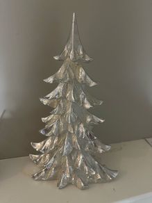 New silver christmas tree