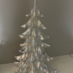 New silver christmas tree