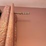 2 pairs of 66"x72" pink silver curtains and silver curtain pole. Collection only Swords Image 2
