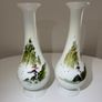 Pair of Antique Victorian Opaline Glass Vases. Japonisme Aesthetic Movement c.1880 to1900 Image 2