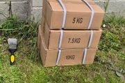 three brand new hexagonal weight sets