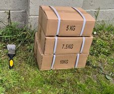 three brand new hexagonal weight sets
