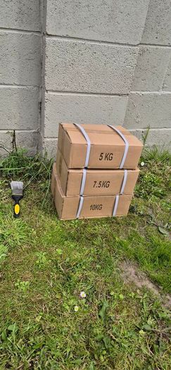 three brand new hexagonal weight sets