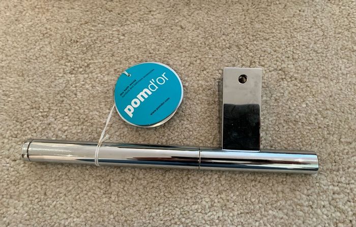 Chrome towel & toilet holder