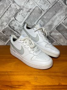 Nike Court Borough Ladies Leather Trainers UK5.5 EUR38.5 All White