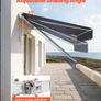 Manual Retractable Awning 9.8ft x 8.2ft 3m x 2.5m Outdoor Patio Sun Shade Dark Grey Image 5