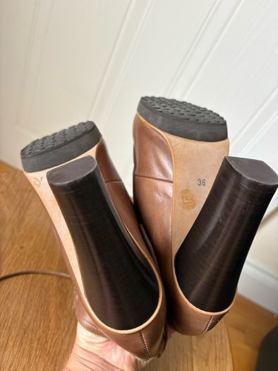 Creeks Brown leather ankle boots with heels 36/3