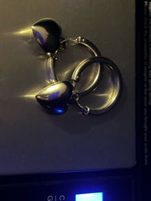 silver earrings