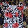 Ladies summer lined white black dress Image 2