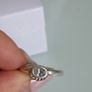 Pandora 14k Gold & Silver halo ring clear CZ  Size 56. Some sign of wear at the back but otherwise nothing wrong Image 8