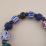 Vintage Venetian Style Chevron & Mix Glass Beads Bracelet Image 8