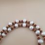 Natural Freshwater Pearl Necklace with Vintage Tiny Jasper Beads Image 2