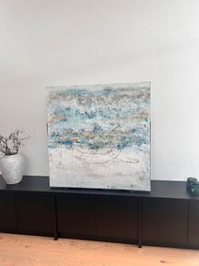 Abstract Canvas Textured Print 120cm x 120cm
