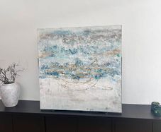 Abstract Canvas Textured Print 120cm x 120cm