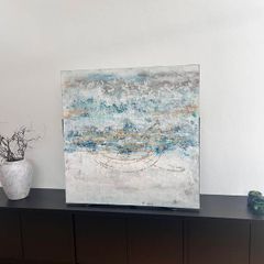 Abstract Canvas Textured Print 120cm x 120cm