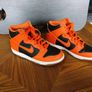Orange and Black Nike hi tops Image 2