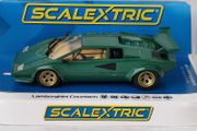Scalextric Lamborghini Countach -Verde Pino Slot Car ( C4500 classic legend street supercar gt)