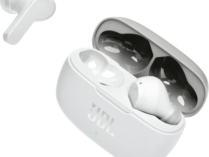 JBL Wave 200TWS Wireless in-Ear Headphones-Bluetooth Headphones with Deep Bass Sound and IPX2 Water Resistance, Complete with Charging case (New)