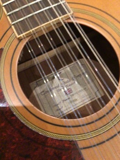 Left hand Tanglewood  12 string guitar