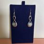 Purple or blue rhinestone drop earrings Image 2