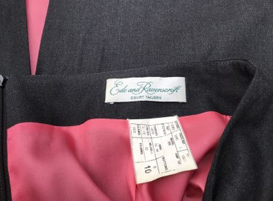Ede and Ravenscroft Wool Charcoal Midi Designer Skirt Size 10