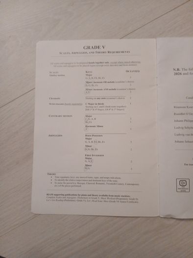 RIAM grade five 2026 Piano Album