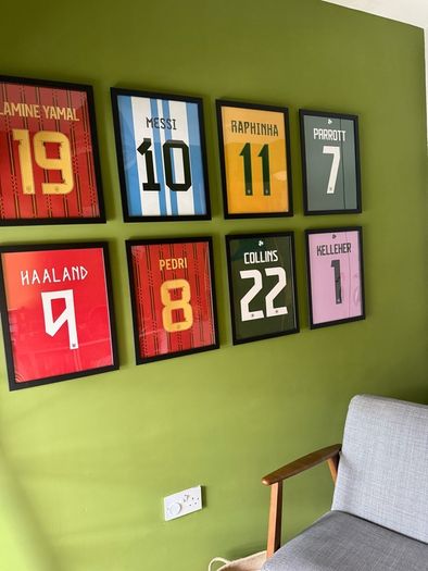 Kids football jersey picture frames
