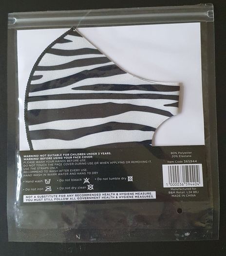 BNIP - A Reusable Fabric Face Mask - Adult - #