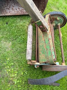 antique lawnmower
