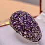Sterling  silver ring with Amethyst. Image 6