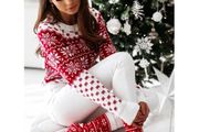 Women's Christmas sweater with snowflakes
