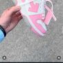 womens Barbie pink off white trainers Image 2