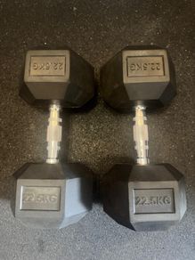 22.5KG Hex Dumbbells Pair - 45KG Total Weight