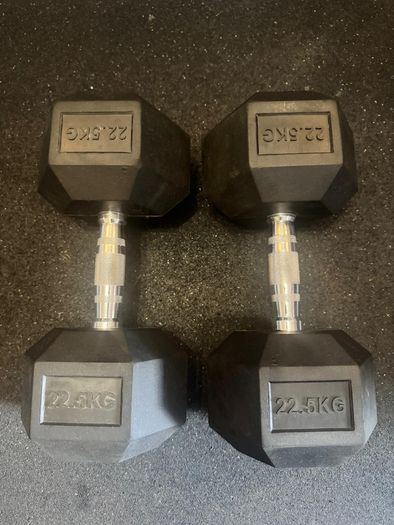 22.5KG Hex Dumbbells Pair - 45KG Total Weight