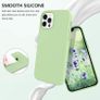 Liquid Silicone Case For iPhone 12 Pro Max Luxury Thin Soft Phone Cover New Matcha Green - FHT9IP12PMLK Image 3