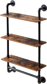 NEW SALE | Pipe Floating Shelves, Wall Shelf Outdoor, 60x20x103cm, Decorative Shelving Unit for Wall, Plant Stand, Storage Organiser Shelf for Bedroom, Bathroom, Living Room, Office