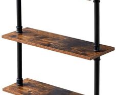 NEW SALE | Pipe Floating Shelves, Wall Shelf Outdoor, 60x20x103cm, Decorative Shelving Unit for Wall, Plant Stand, Storage Organiser Shelf for Bedroom, Bathroom, Living Room, Office