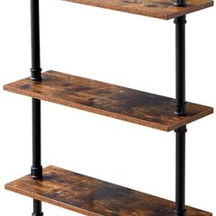 NEW SALE | Pipe Floating Shelves, Wall Shelf Outdoor, 60x20x103cm, Decorative Shelving Unit for Wall, Plant Stand, Storage Organiser Shelf for Bedroom, Bathroom, Living Room, Office