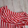 Red/White striped top. Image 3