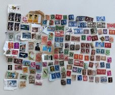 World stamp collection - vintage stamps