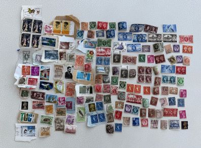 World stamp collection - vintage stamps