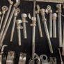 Yamaha hexII drum rack & side bar & extras for parts. Image 5