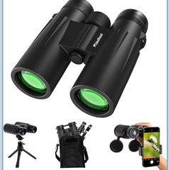 Binoculars for Adults Bird Watching usogood 12x50 High Power Binoculars for Stargazing, Traveling, Hunting and Hiking with Tripod Phone Adaptor for Photography - BaK-4 Prisms, FMC Lens Black