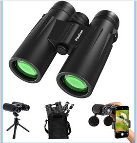 Binoculars for Adults Bird Watching usogood 12x50 High Power Binoculars for Stargazing, Traveling, Hunting and Hiking with Tripod Phone Adaptor for Photography - BaK-4 Prisms, FMC Lens Black