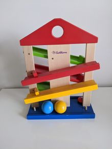 Wooden marble run