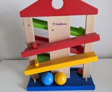Wooden marble run