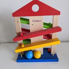 Wooden marble run