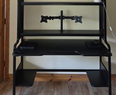 ikea Fredde Gaming Desk with Dual Screen Mounts