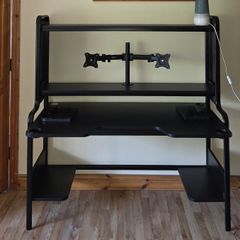 ikea Fredde Gaming Desk with Dual Screen Mounts