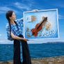 One of a Kind Mixed Media Violin Artwork Image 4